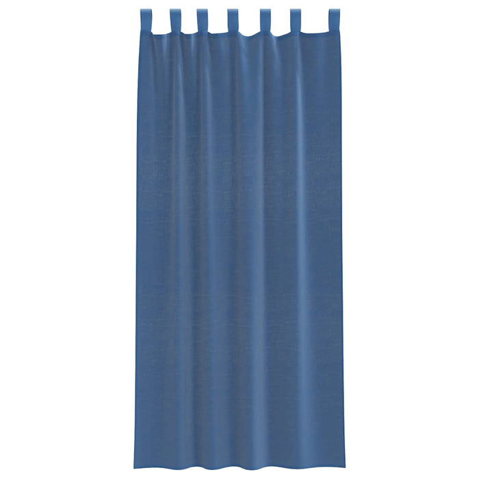 Tende in Voile con Tasche per Aste 2 pz Blu Reale 4102214