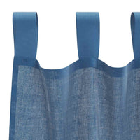 Tende in Voile con Tasche per Aste 2 pz Blu Reale