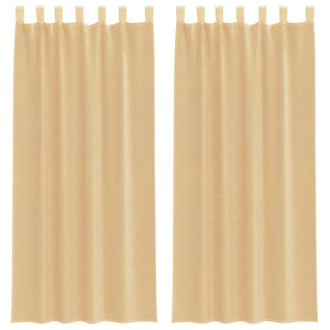 Tende in Voile con Tasche per Aste 2 pz Sabbia 4102218