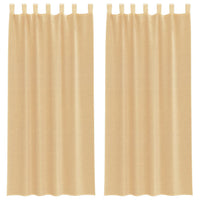 Tende in Voile con Tasche per Aste 2 pz Sabbia 4102219