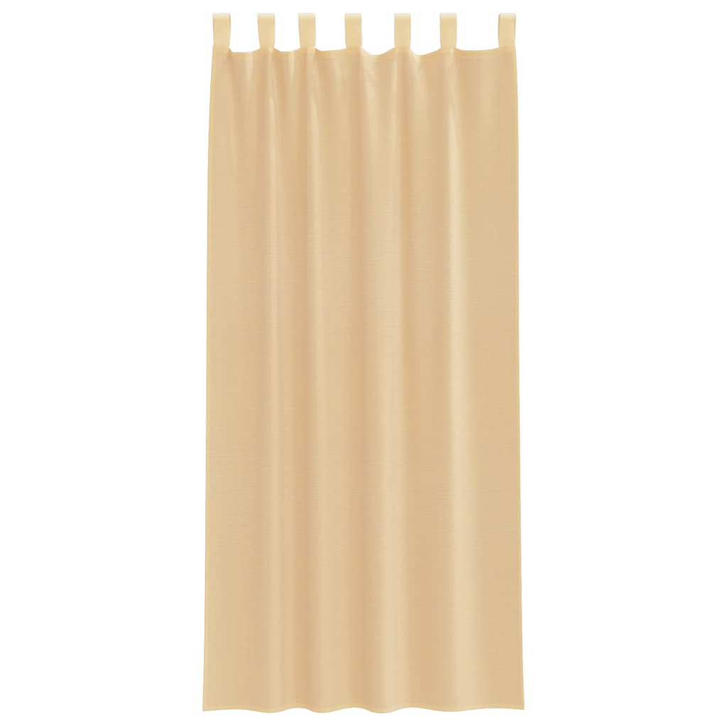 Tende in Voile con Tasche per Aste 2 pz Sabbia 4102219