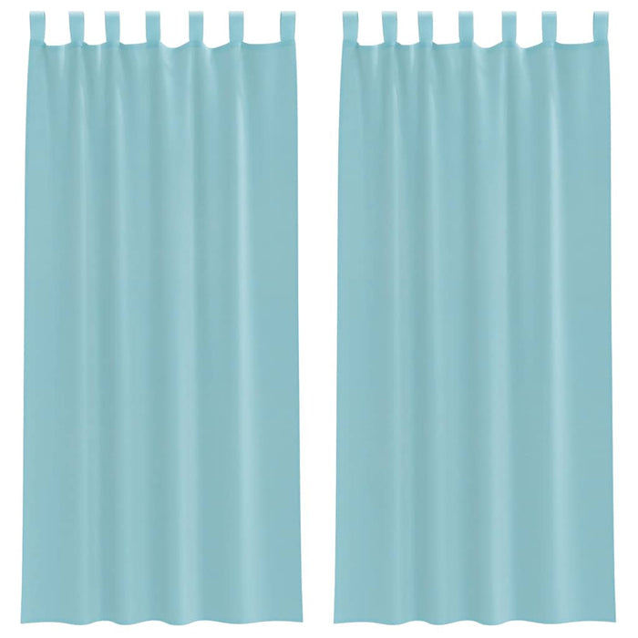 Tende in Voile con Tasche per Aste 2 pz Turchese 4102238