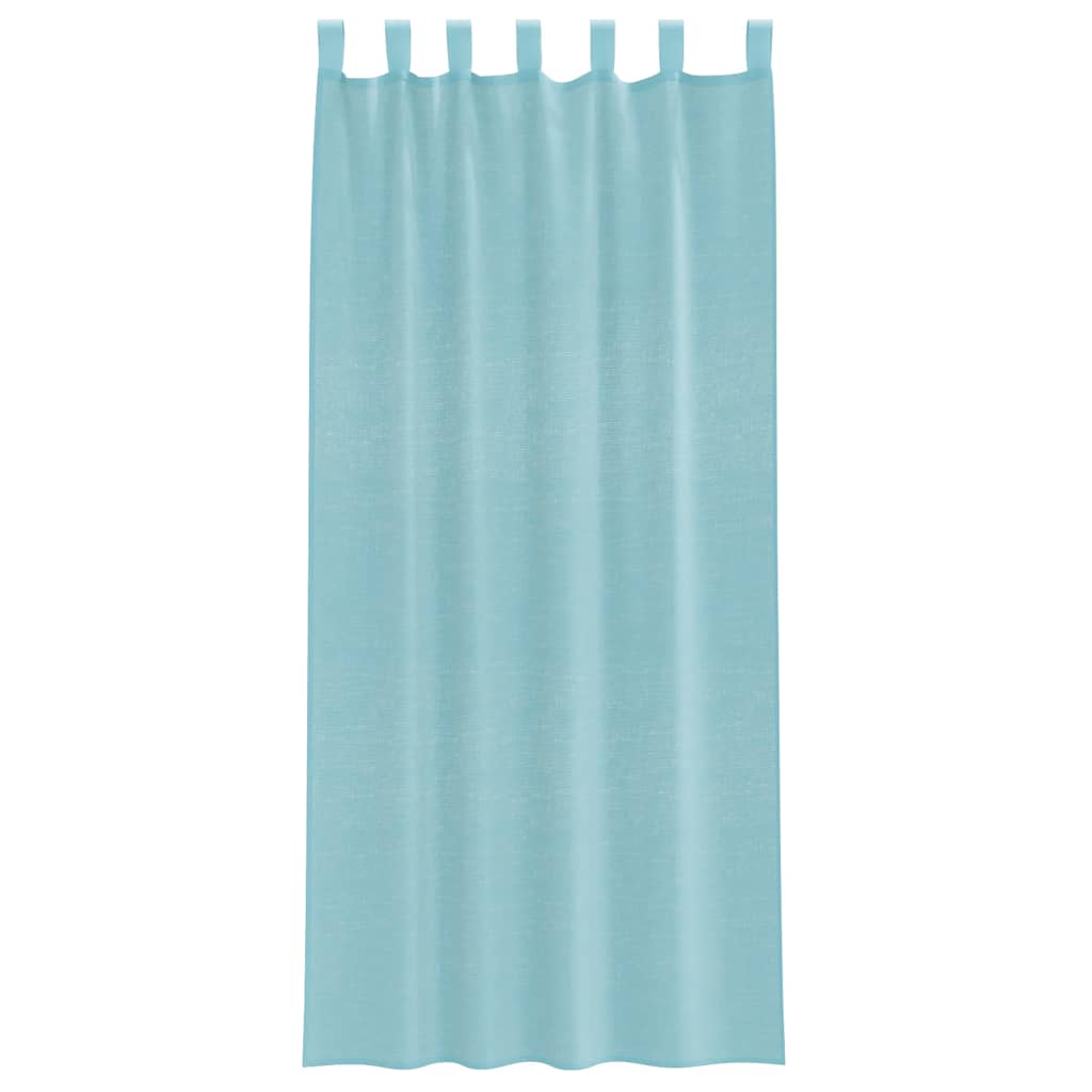 Tende in Voile con Tasche per Aste 2 pz Turchese 4102238