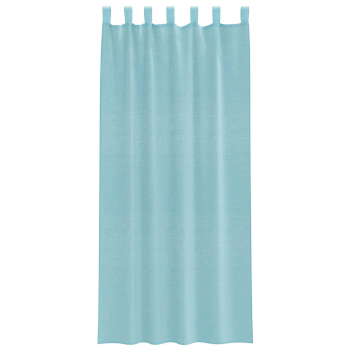 Tende in Voile con Tasche per Aste 2 pz Turchese 4102238