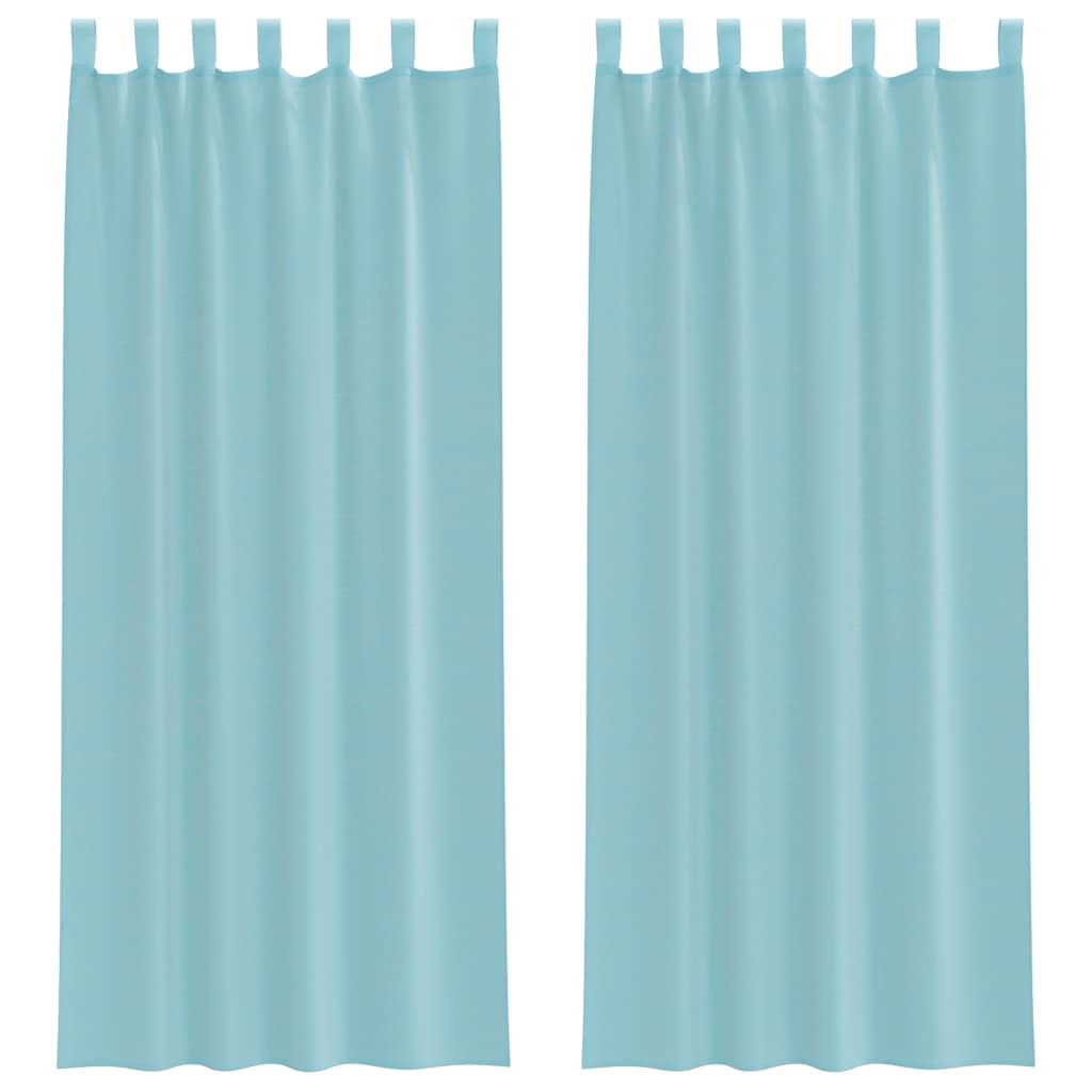 Tende in Voile con Tasche per Aste 2 pz Turchese 4102240