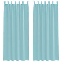 Tende in Voile con Tasche per Aste 2 pz Turchese 4102240