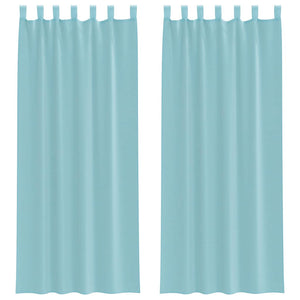 Tende in Voile con Tasche per Aste 2 pz Turchese 4102240