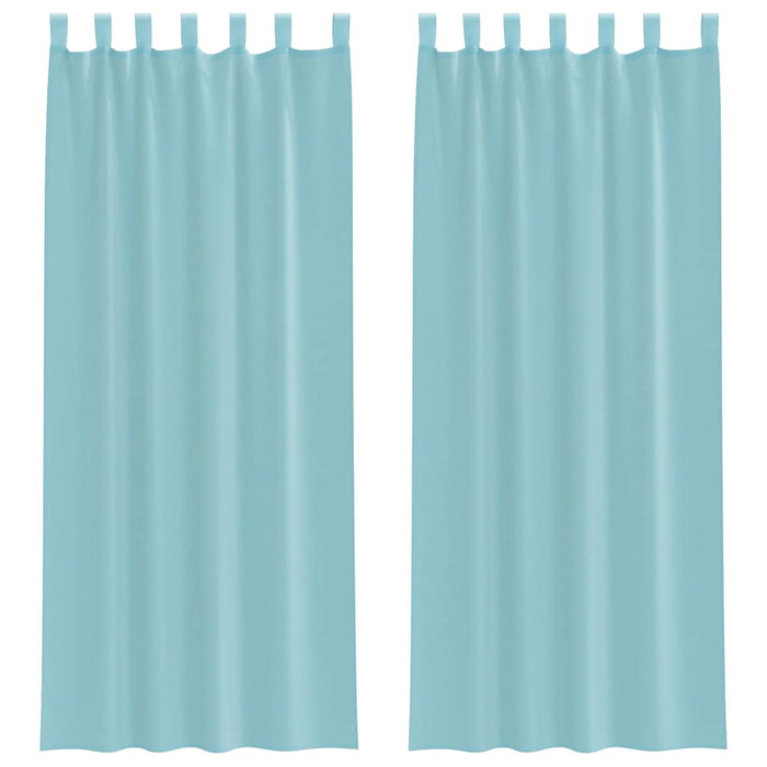 Tende in Voile con Tasche per Aste 2 pz Turchese 4102240