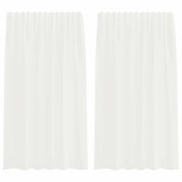 Tende in Voile con Tasche per Aste 2 pz Bianco 4102242
