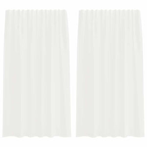 Tende in Voile con Tasche per Aste 2 pz Bianco 4102242