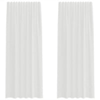 Tende in Voile con Tasche per Aste 2 pz Bianco 4102244