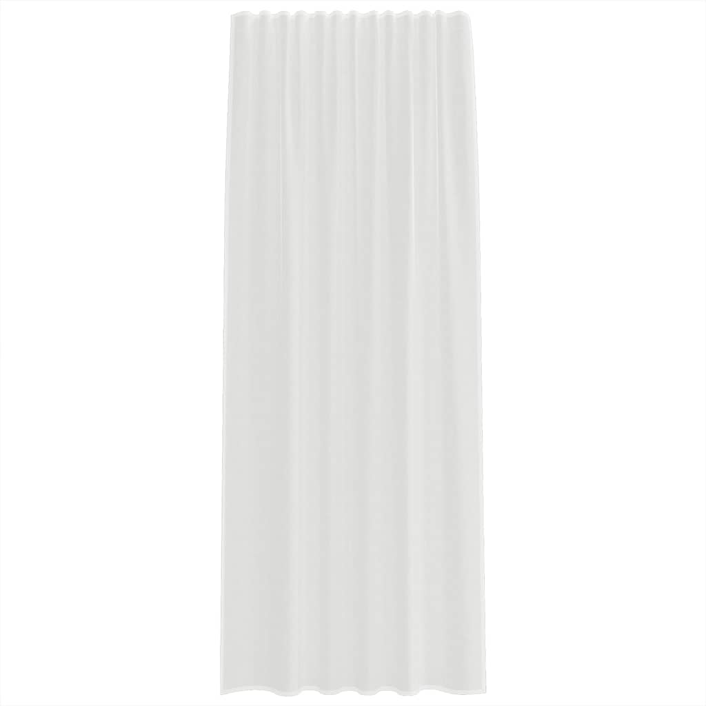 Tende in Voile con Tasche per Aste 2 pz Bianco 4102244