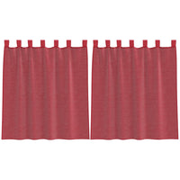 Tende in Voile con Tasche per Aste 2 pz Rosso Vino 4102246