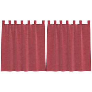 Tende in Voile con Tasche per Aste 2 pz Rosso Vino 4102246