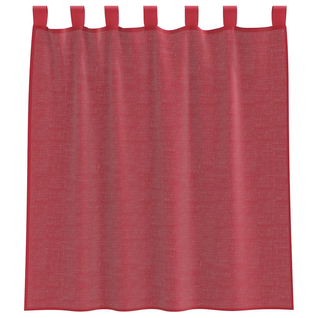 Tende in Voile con Tasche per Aste 2 pz Rosso Vino 4102246
