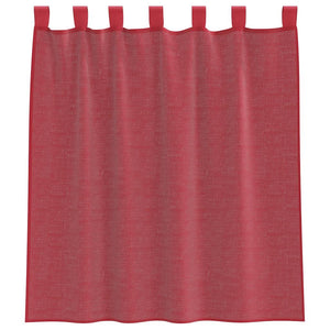 Tende in Voile con Tasche per Aste 2 pz Rosso Vino 4102246