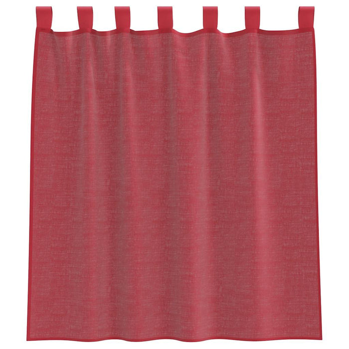 Tende in Voile con Tasche per Aste 2 pz Rosso Vino 4102246