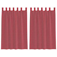 Tende in Voile con Tasche per Aste 2 pz Rosso Vino 4102247