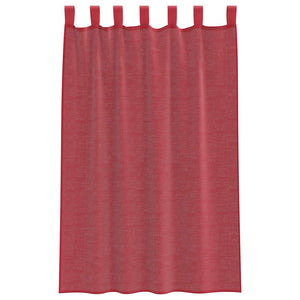 Tende in Voile con Tasche per Aste 2 pz Rosso Vino 4102247
