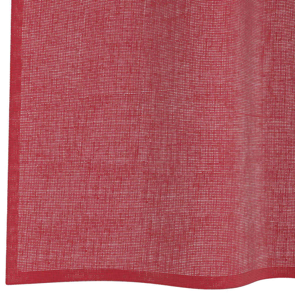 Tende in Voile con Tasche per Aste 2 pz Rosso Vino 4102249