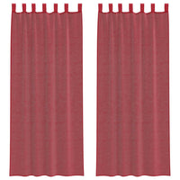 Tende in Voile con Tasche per Aste 2 pz Rosso Vino 4102250