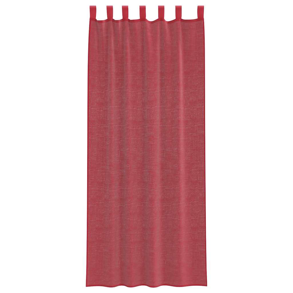 Tende in Voile con Tasche per Aste 2 pz Rosso Vino 4102250