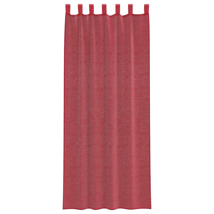 Tende in Voile con Tasche per Aste 2 pz Rosso Vino 4102250