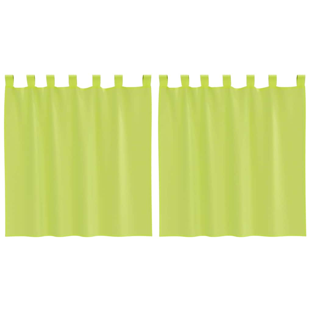 Tende in Voile con Linguetta 2 pz Verde Mela 4102251