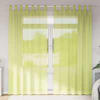 Tende in Voile con Linguetta 2 pz Verde Mela 4102253