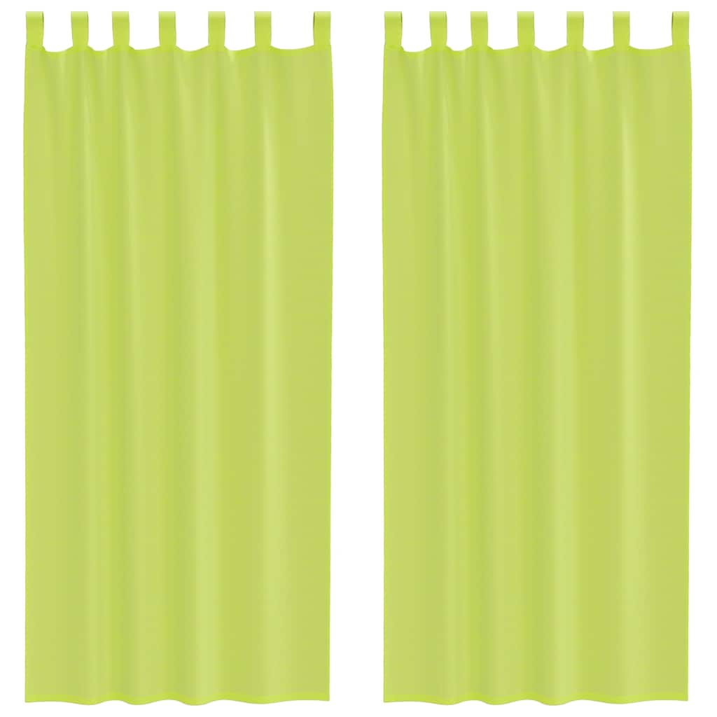 Tende in Voile con Linguetta 2 pz Verde Mela 4102254