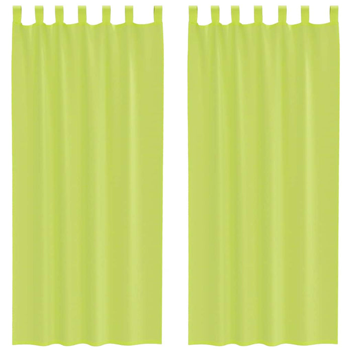 Tende in Voile con Linguetta 2 pz Verde Mela 4102254