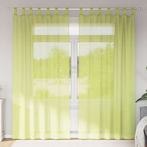 Tende in Voile con Linguetta 2 pz Verde Mela 4102254