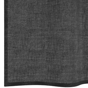 Tende in Voile con Linguetta 2 pz Nero 4102256