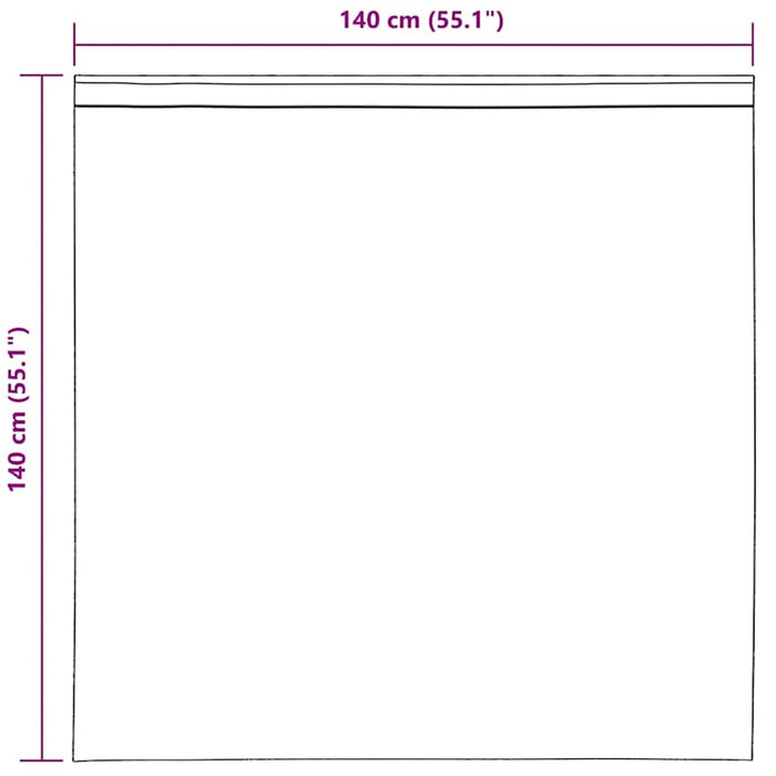 Tende in Voile con Linguetta 2 pz Nero