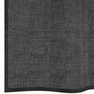 Tende in Voile con Linguetta 2 pz Nero 4102259