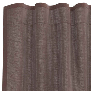 Tende in Voile con Linguetta 2 pz Marrone 4102261