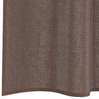 Tende in Voile con Linguetta 2 pz Marrone 4102261