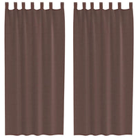 Tende in Voile con Linguetta 2 pz Marrone 4102264