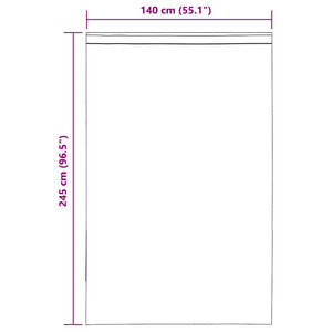 Tende in Voile con Linguetta 2 pz Marrone 4102264