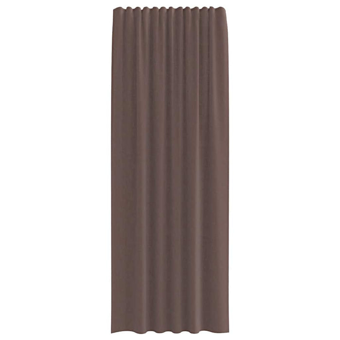 Tende in Voile con Linguetta 2 pz Marrone 4102265