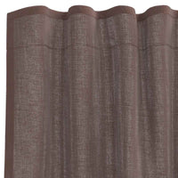 Tende in Voile con Linguetta 2 pz Marrone 4102265