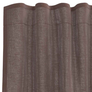 Tende in Voile con Linguetta 2 pz Marrone 4102265