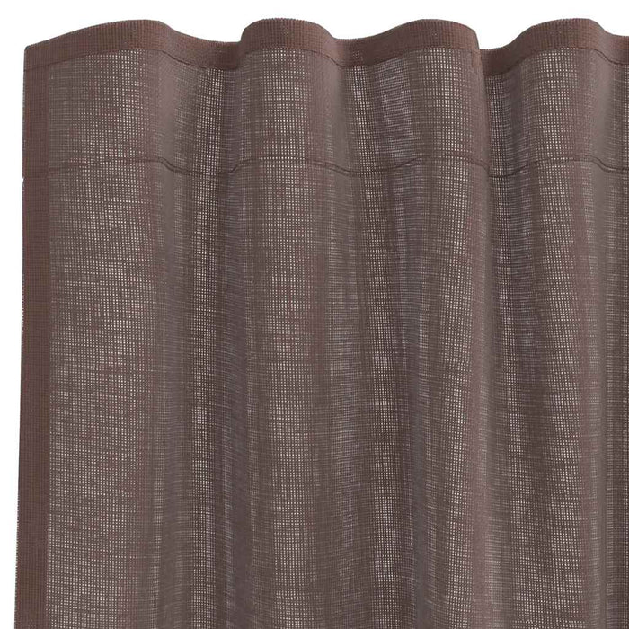 Tende in Voile con Linguetta 2 pz Marrone 4102265