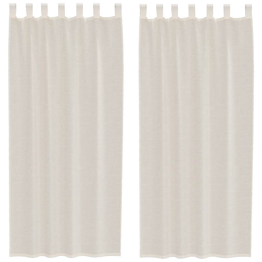 Tende in Voile con Linguetta 2 pz Crema 4102268