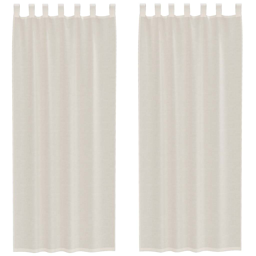 Tende in Voile con Linguetta 2 pz Crema 4102270