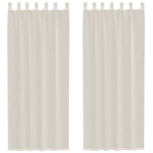 Tende in Voile con Linguetta 2 pz Crema 4102270