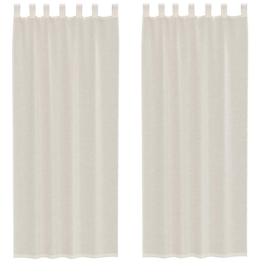 Tende in Voile con Linguetta 2 pz Crema 4102270