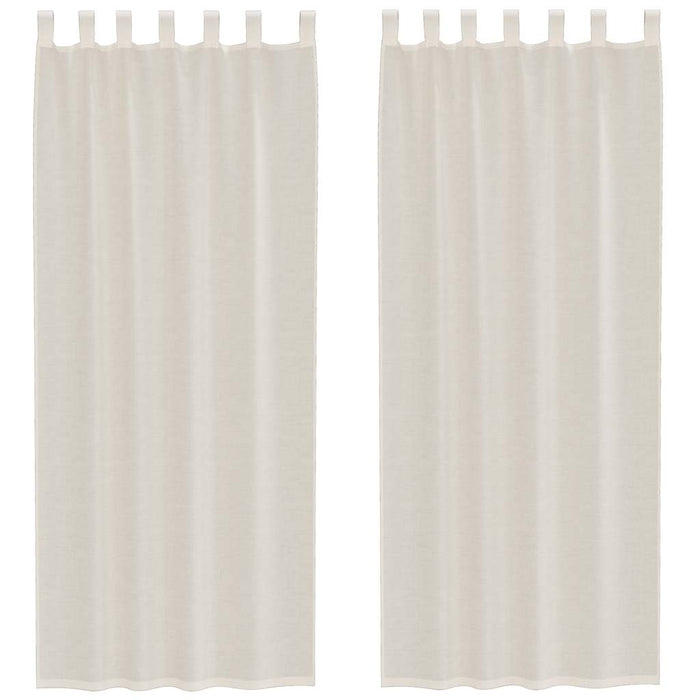 Tende in Voile con Linguetta 2 pz Crema 4102270