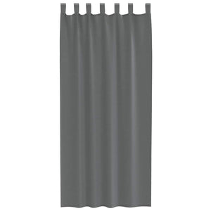 Tende in Voile con Passanti 2 pz Grigio Scuro 140x225 cm 4102273