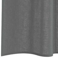 Tende in Voile con Passanti 2 pz Grigio Scuro 140x225 cm 4102273